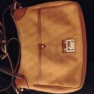Orange Brown Trim Vintage Dooney & Bourke Shoulder Bag
